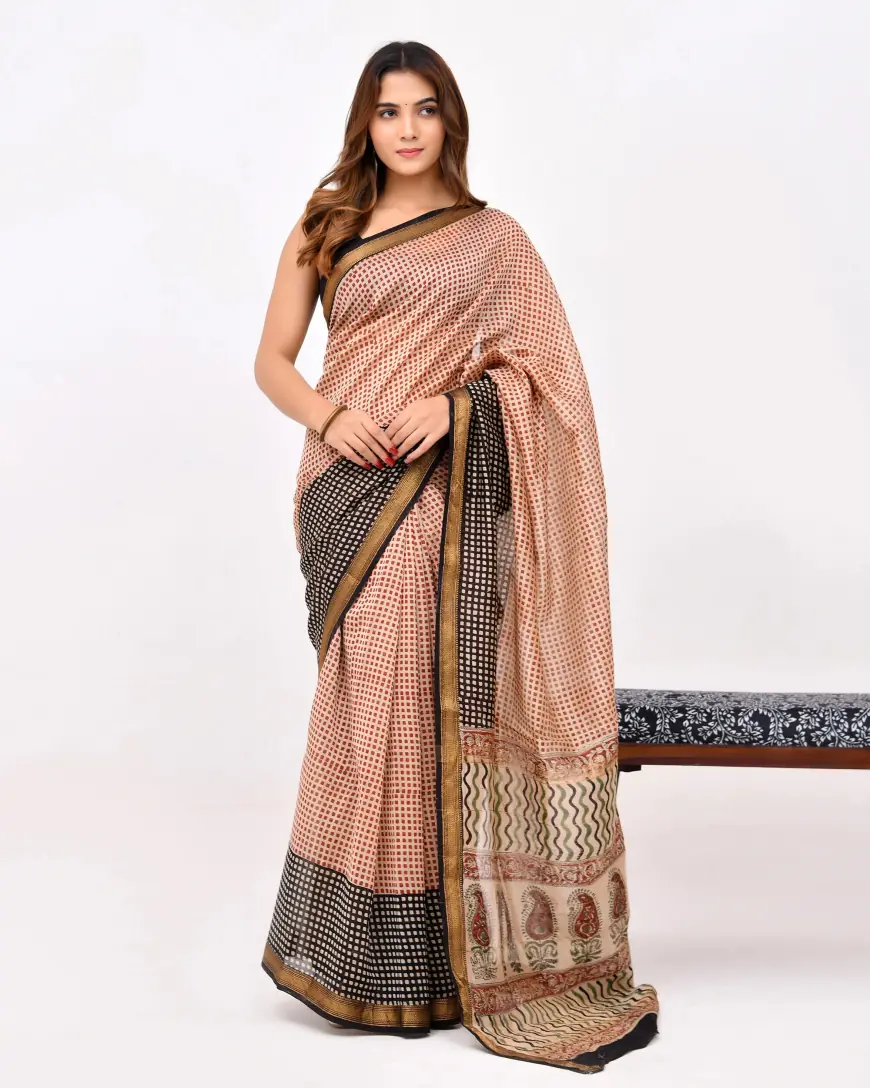 Handcrafted Maheshwari Silk Sarees by Rajnesa – Where Tradition Meets Grace