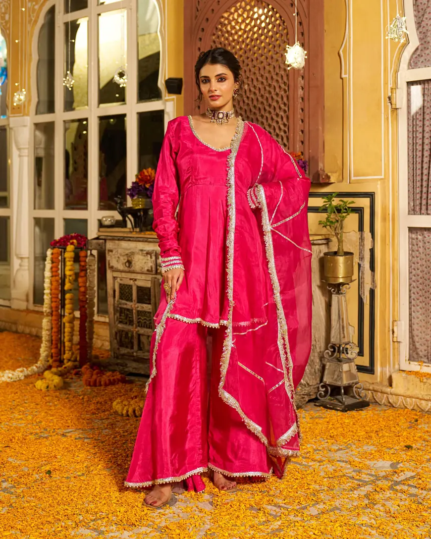 Buy Premium Silk Gotapatti Sharara Set for Women