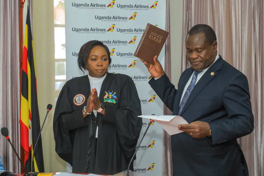 Uganda Airlines swears in new board members.