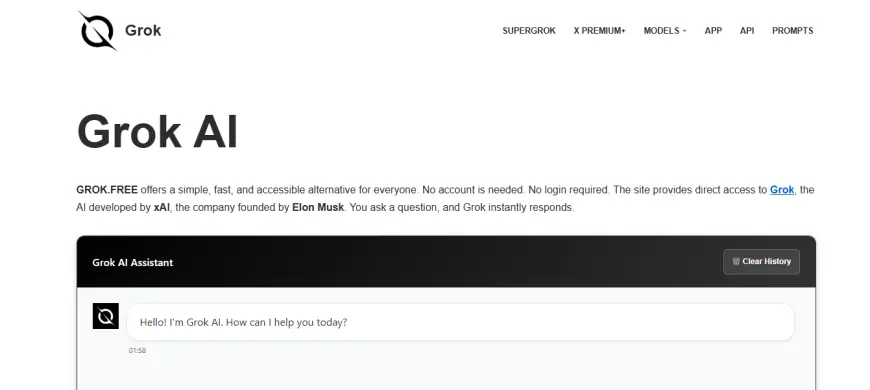 Grok.Free: Making Artificial Intelligence Accessible to Everyone