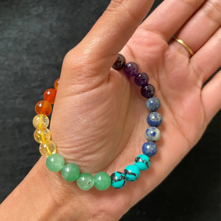 Natural 7 Chakra Bracelet – Balance, Clarity & Spiritual Harmony
