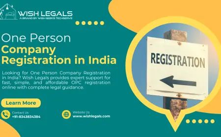 One Person Company Registration in India hassle-free with expert legal support: Wish Legals