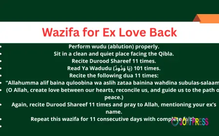 Wazifa for Ex Love Back