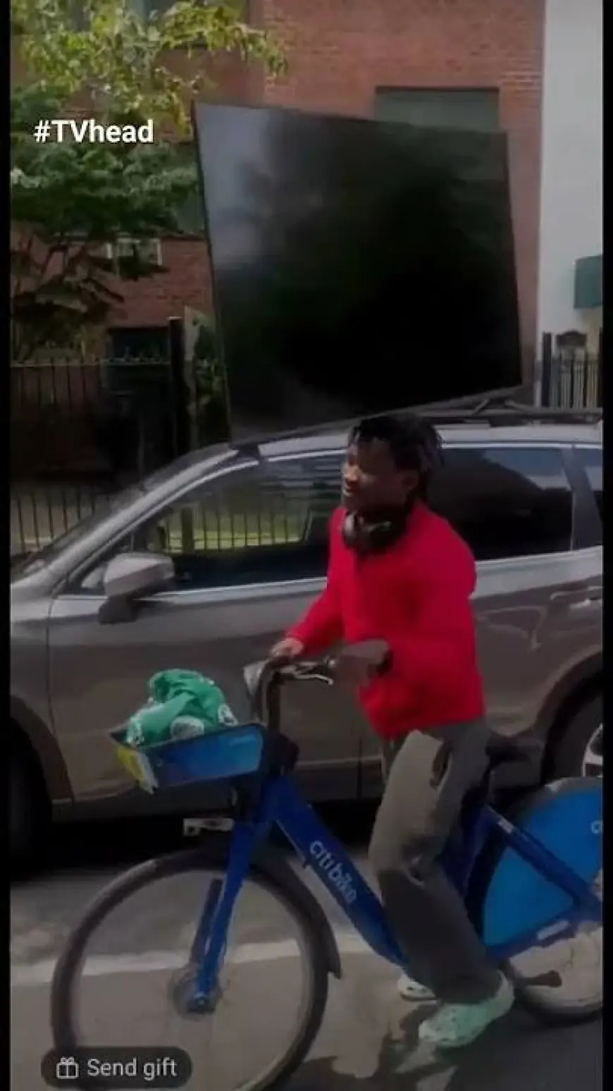 Thief Returns Stolen TV After It Mysteriously Sticks to His Head