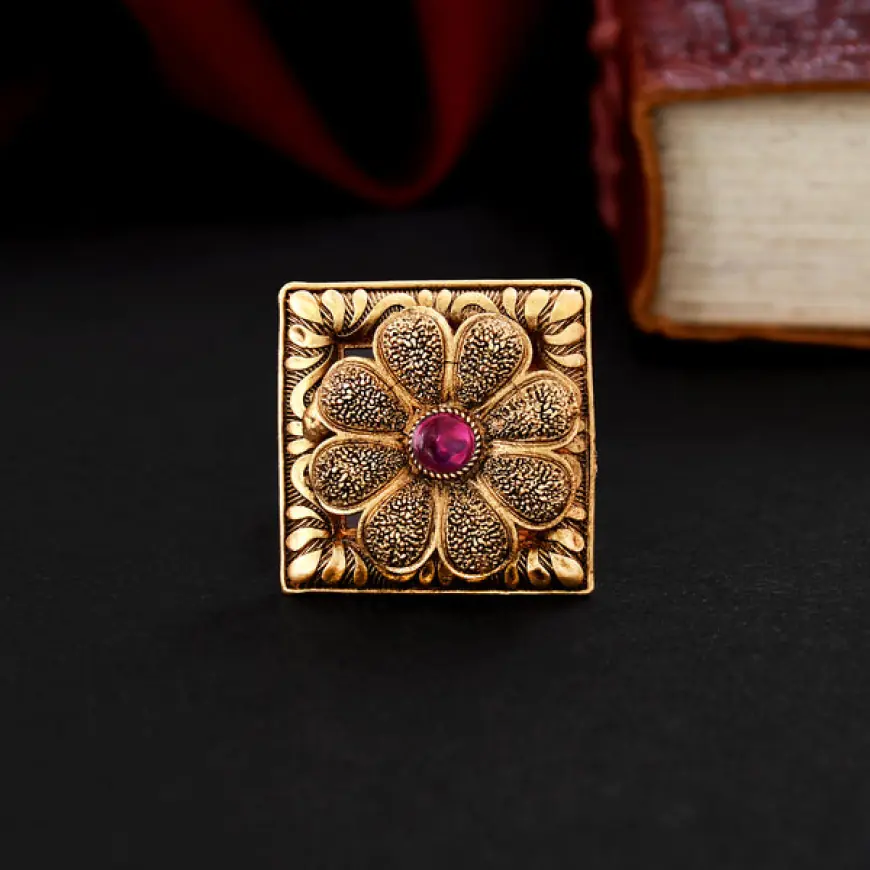 Buy Trendy Antique Women’s Rings Online in India - Rebaari