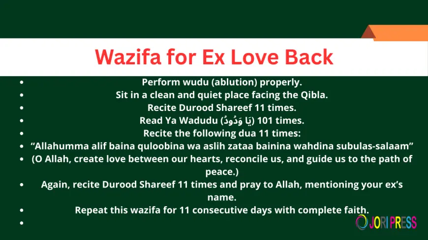 Wazifa for Ex Love Back