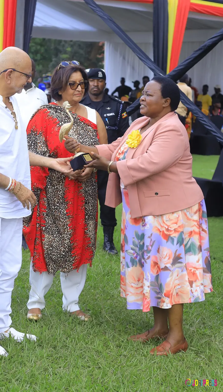 Tourism champion Sudhir recognized at the celebration to mark World Tourism Day 2025 in Arua.
