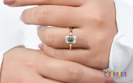 Falling for the Empress Emerald Cut Lab Diamond Solitaire Ring?