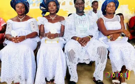 Polygamous Man Shows Off His Three Stunning Wives, Urges Others to Follow His Path