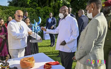 President Museveni hails Indian family businesses for driving Uganda’s industrial growth.
