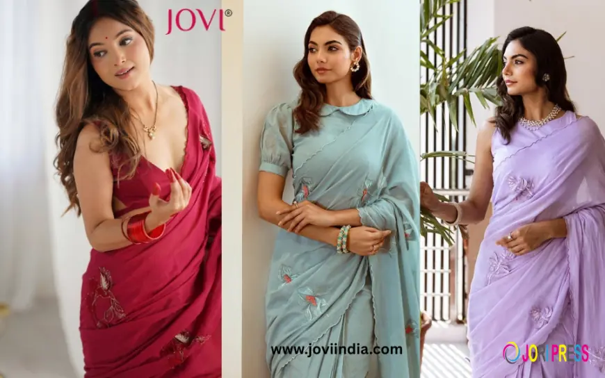 Latest Designer Cotton Ready to Wear Sarees for Women | JOVI India