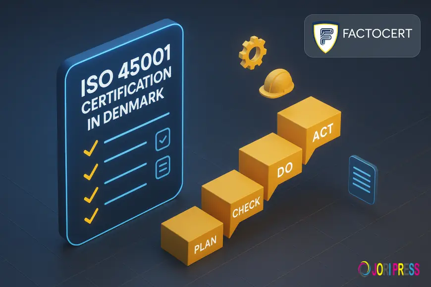 What are the audit steps for ISO 45001 Certification in Denmark?