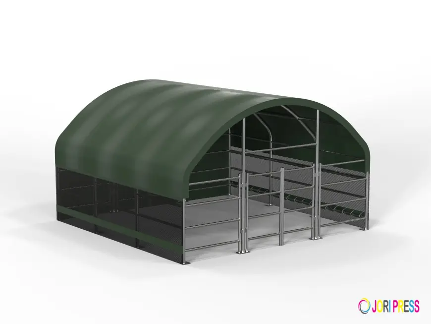 Ricovero Agricolo Chiuso 40x13x8ft – Edificio Agricolo Robusto per Bestiame