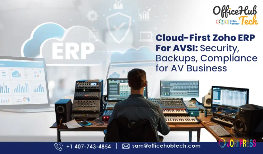 Cloud-First Zoho ERP for AVSI: Security, Backups, Compliance for AV Business