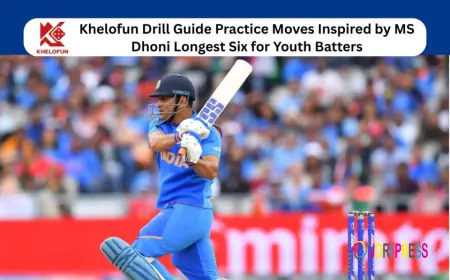 Khelofun Drill Guide Practice Moves Inspired by MS Dhoni Longest Six for Youth Batters