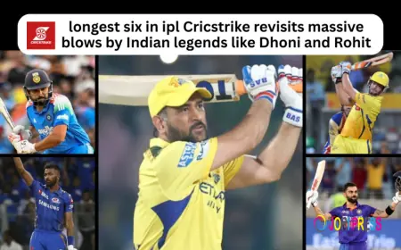Longest six in ipl Cricstrike revisits massive blows by Indian legends like Dhoni and Rohit