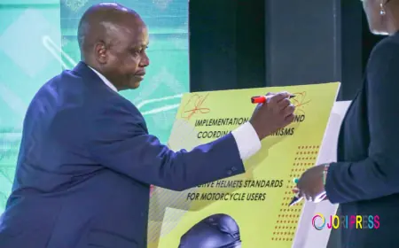 AIW2025: Uganda introduces Implementation Guidelines for Protective Helmet Standards at the Africa Youth Startup Forum 2025.