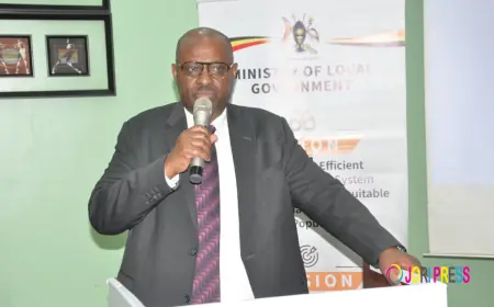 Local Gov’t PS Ben Kumumanya directs Engineers on local infrastructure works.