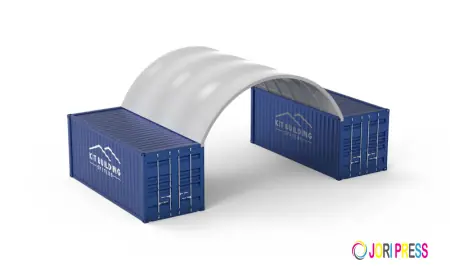 Zadaszenia kontenerowe — 6 m x 6 m x 2 m (20 stóp x 20 stóp x 6,5 stopy)
