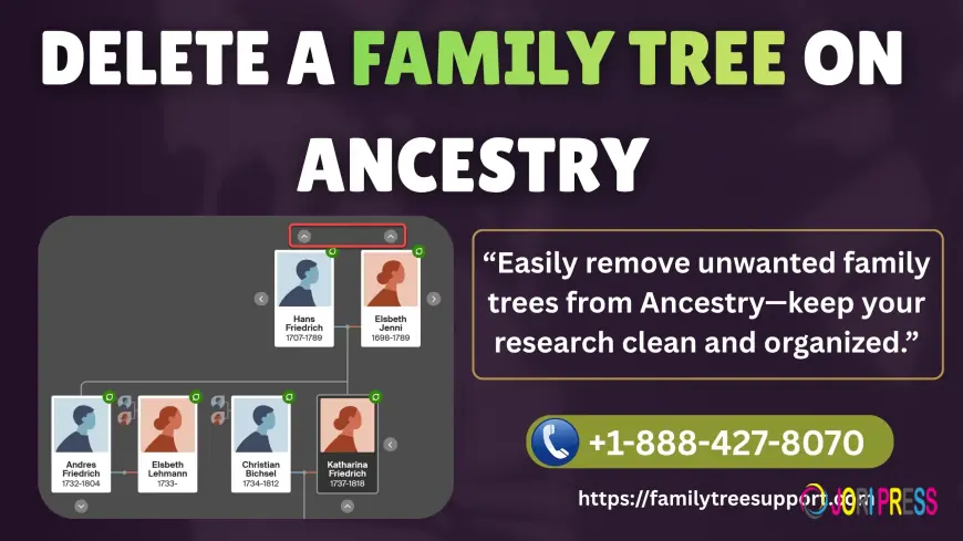Delete a family tree on ancestry