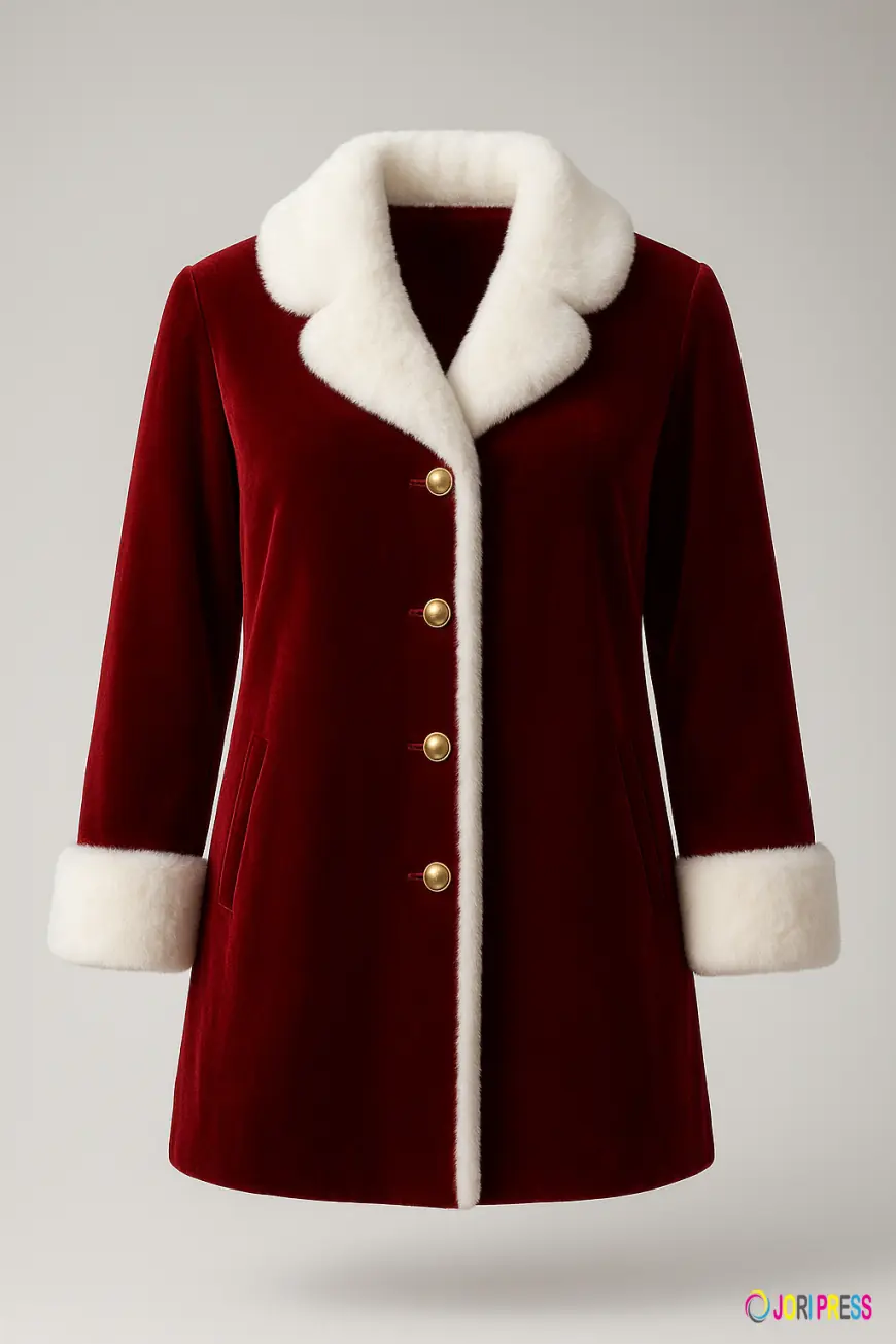 Parker Young Santa Claus Red Velvet Coat – Christmas on Duty Style
