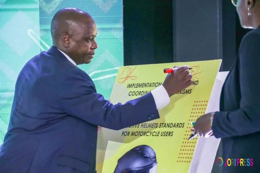 AIW2025: Uganda introduces Implementation Guidelines for Protective Helmet Standards at the Africa Youth Startup Forum 2025.