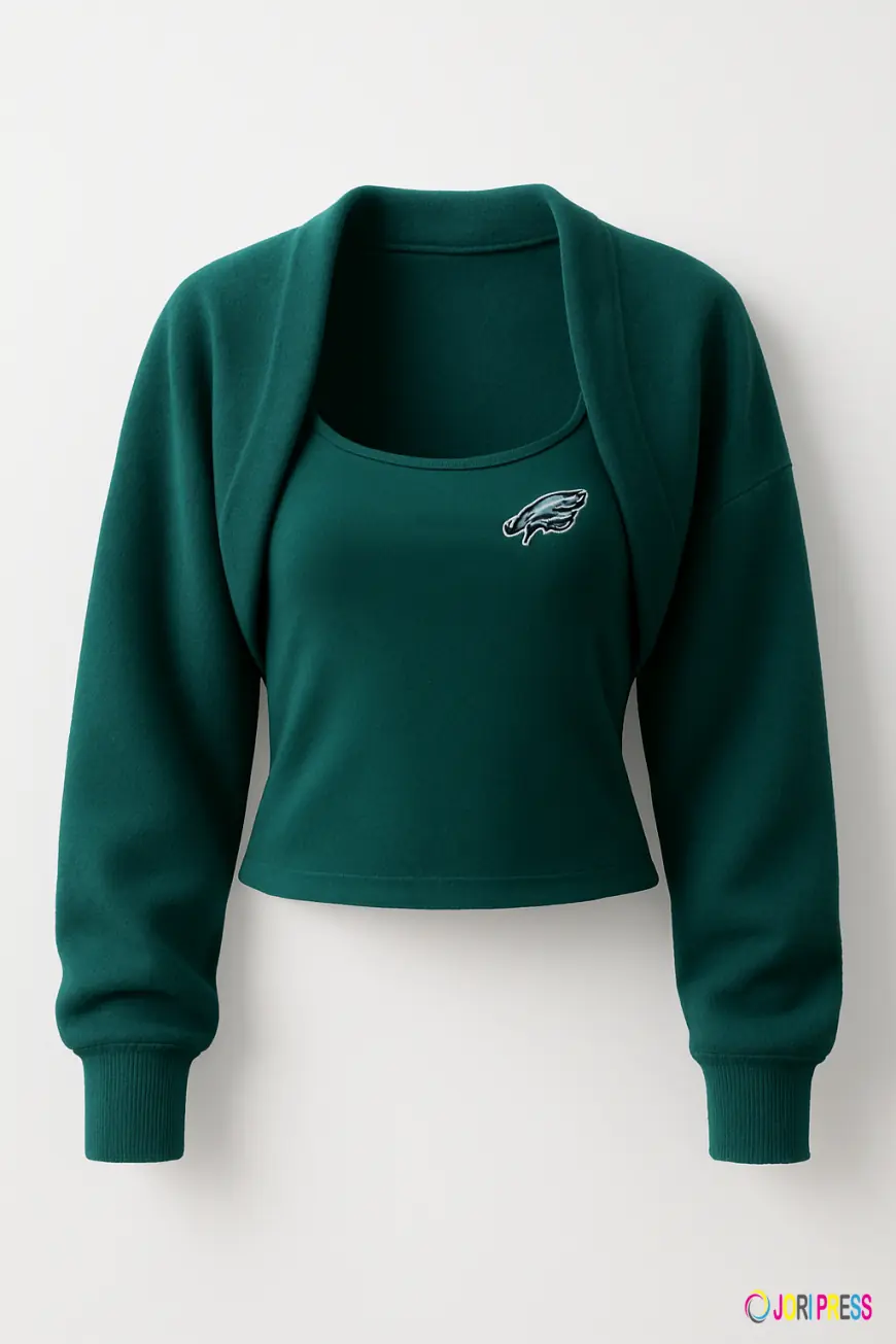 Philadelphia Eagles Midnight Green Shrug Cami – Sporty & Stylish Fan Wear