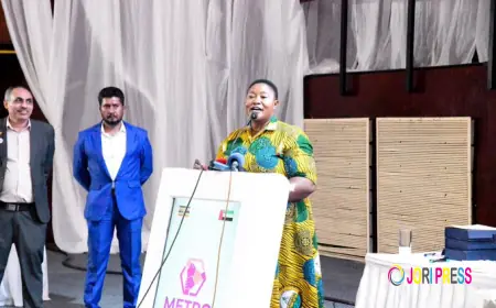 Minister for Presidency Babalanda applauds Metro Cement for championing industrialization. 