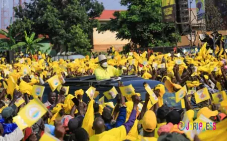 Museveni pledges to improve Ferry Services & strengthen palm growing for Kalangala district.