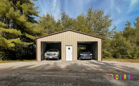 Bold Colors Meet Clean Lines in Today's Designer Steel Garages