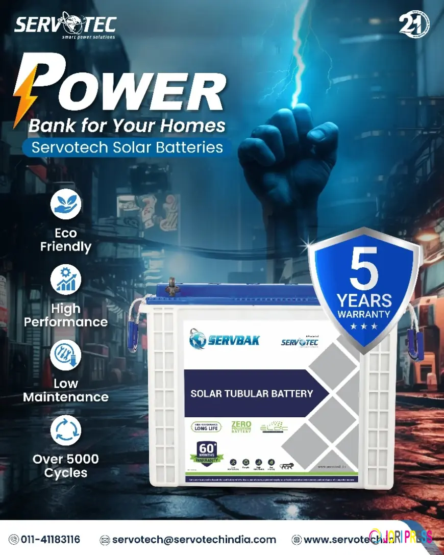 Power Bank for Your Homes with Servotech Solar Batteries