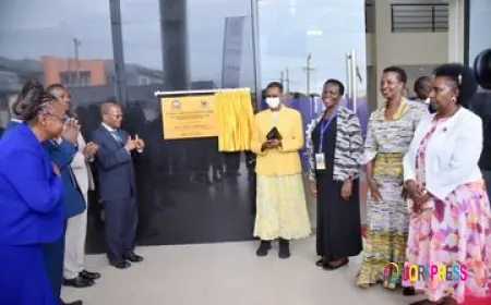 Education & Sports Minister Janet Museveni commissions new UGX 25.6 Bn UVTAB assessment center.