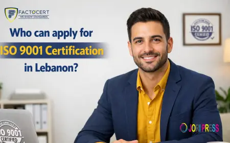 Who can apply for ISO 9001 Certification in Lebanon