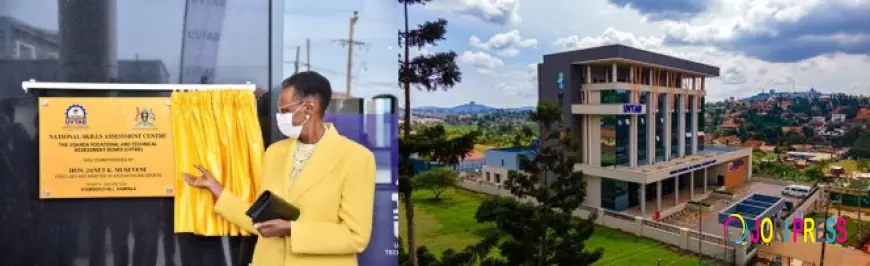 Education & Sports Minister Janet Museveni commissions new UGX 25.6 Bn UVTAB assessment center.