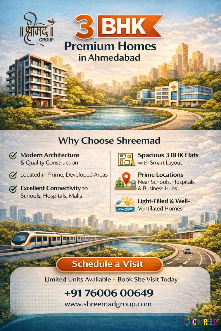 3 BHK Residential Flats in Ahmedabad with Modern Family Living – Shreemad Group