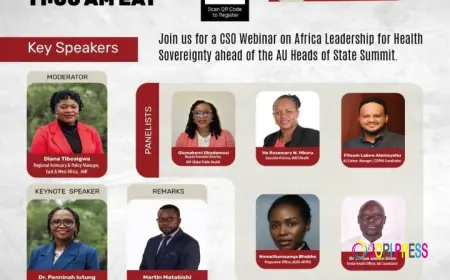 African CSOs convene to discuss the health funding gap ahead of the AU summit.  