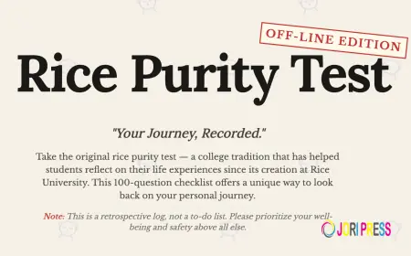 Rice Purity Test in 2026: A Clean, Minimal, 100‑Question Version
