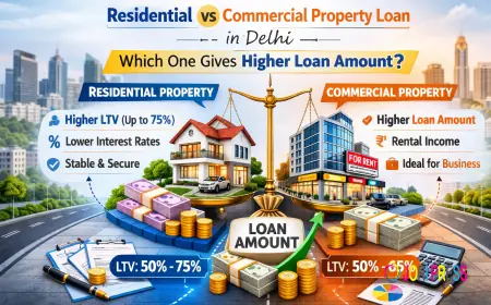 Residential vs Commercial Property Loan in Delhi: Which One Gives Higher Loan Amount?