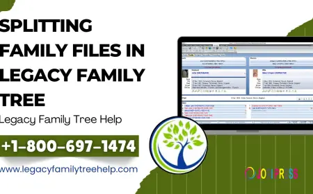 Splitting Family Files in Legacy Using Split Screen View