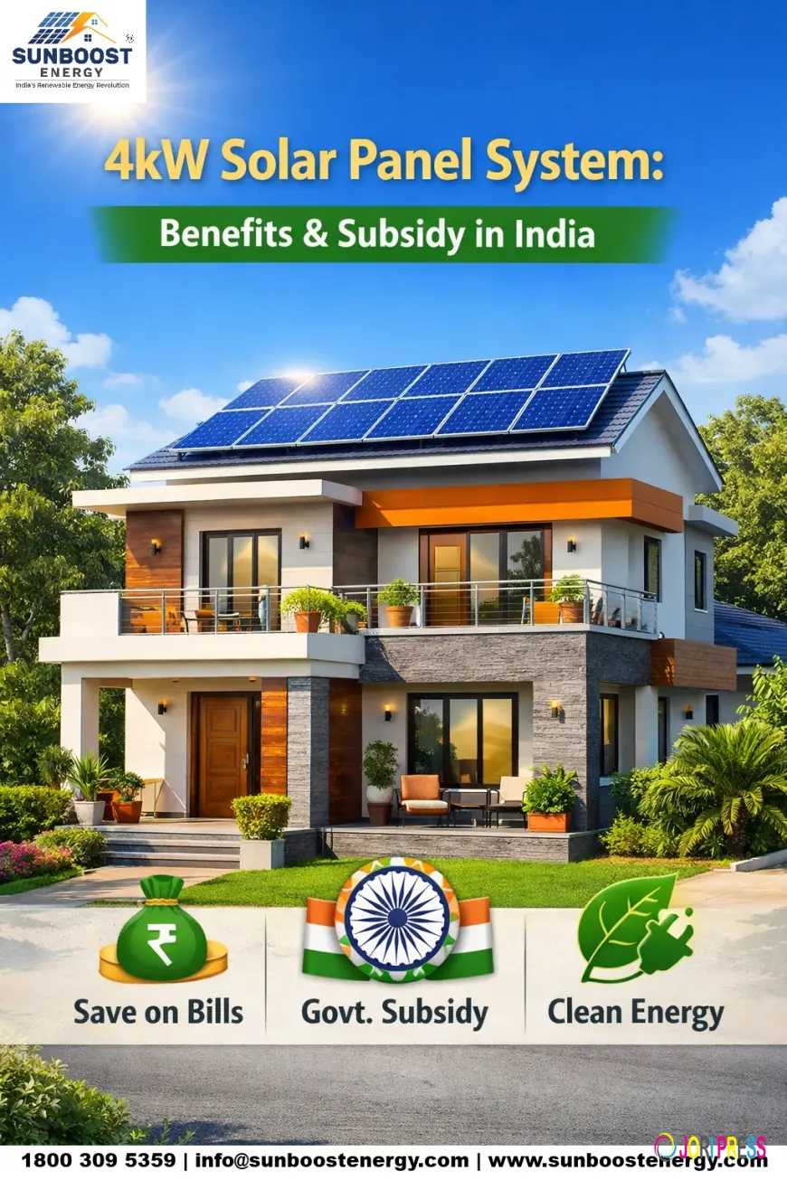 4kW Solar Panel System: Benefits & Subsidy in India