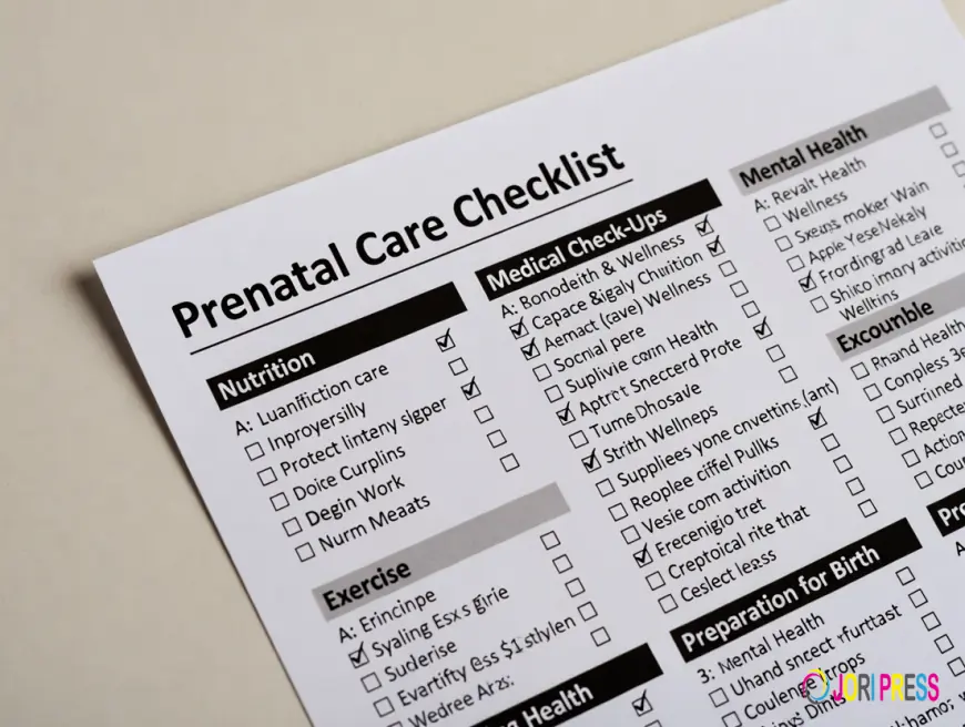 Prenatal Care Checklist for Expectant Mothers