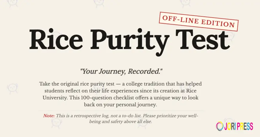 Rice Purity Test in 2026: A Clean, Minimal, 100‑Question Version