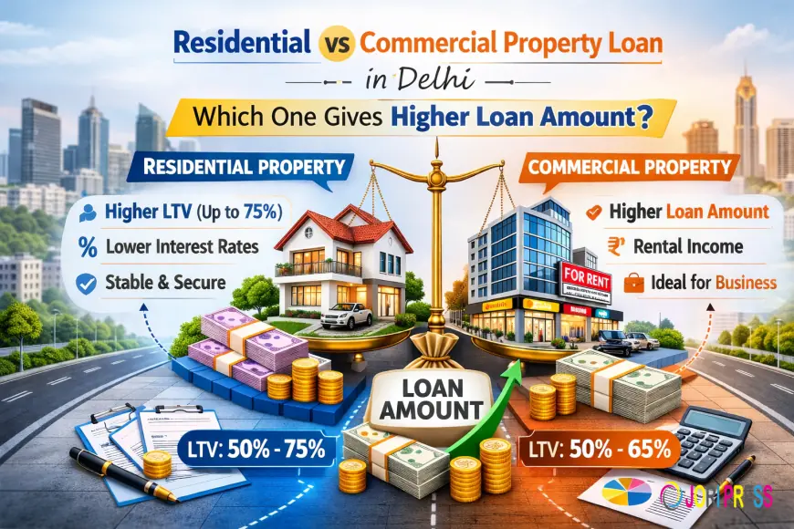 Residential vs Commercial Property Loan in Delhi: Which One Gives Higher Loan Amount?