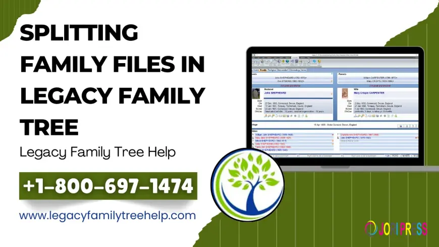 Splitting Family Files in Legacy Using Split Screen View
