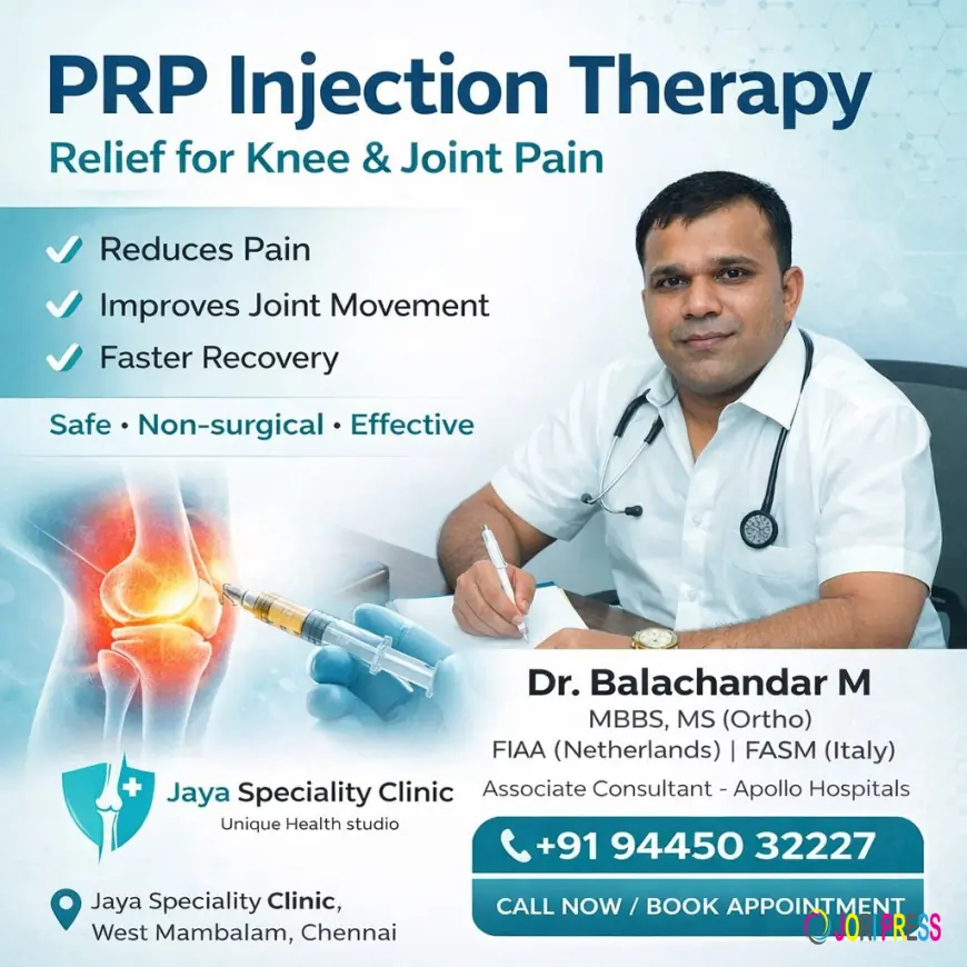 PRP (Platelet-Rich Plasma) Therapy in Chennai