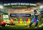 Online Cricket ID WhatsApp Number Find ID Without Delay