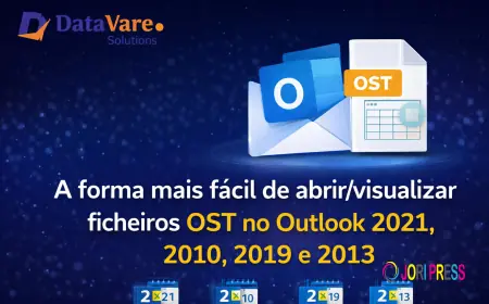 A forma mais fácil de abrir/visualizar ficheiros OST no Outlook 2021, 2010, 2019 e 2013