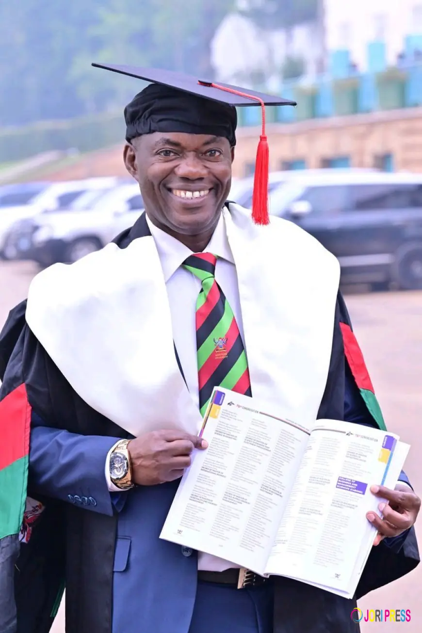King Ceasor Mulenga awarded Master of Science degree in Marketing at MAK’s 76th Graduation Congregation.