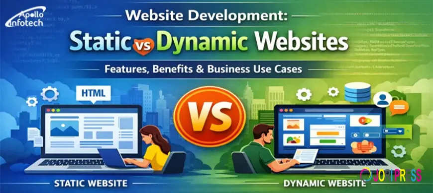 Website Development: Static vs Dynamic Websites – Features, Benefits & Business Use Cases