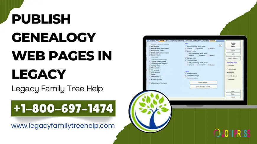 How to Publish Genealogy Web Pages in Legacy Family Tree